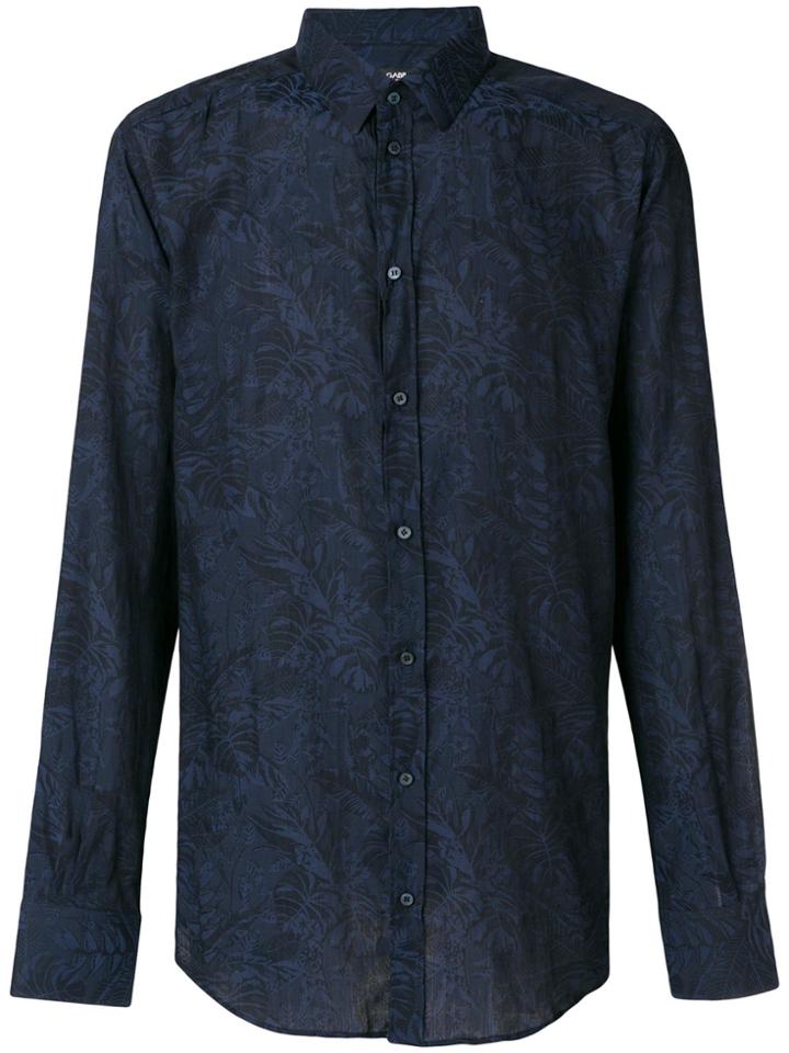 Dolce & Gabbana Palm Leaf Printed Shirt - Blue