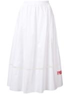 Philosophy Di Lorenzo Serafini Logo Embroidered Maxi Skirt - White