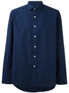 Salvatore Piccolo Sport Shirt, Men's, Size: 42, Blue, Cotton