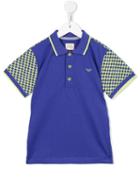 Armani Junior Contrast Back Polo Shirt, Boy's, Size: 10 Yrs, Blue