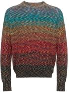 Missoni Striped Knitted Wool Jumper - Brown