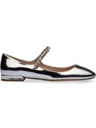 Miu Miu Metallic Ballerina Shoes - Silver