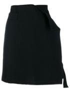Ann Demeulemeester Asymmetric Mini Skirt - Black