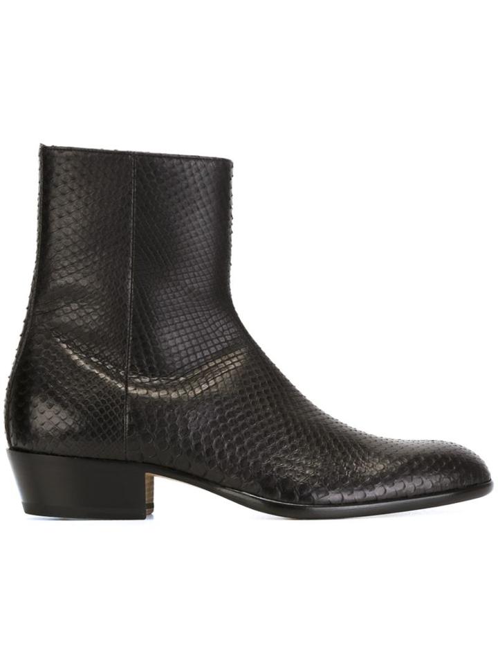 Maison Margiela Textured Tuxedo Boots