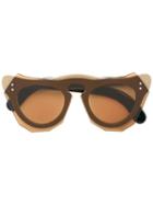 Fendi Eyewear - Geometric Sunglasses - Women - Acetate - One Size, Brown, Acetate