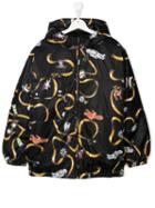Marni Kids Teen Charms Print Hooded Jacket - Black