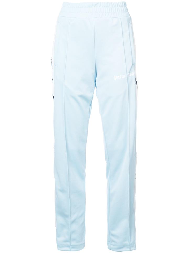 Palm Angels Barbed Wire Detail Track Pants - Blue
