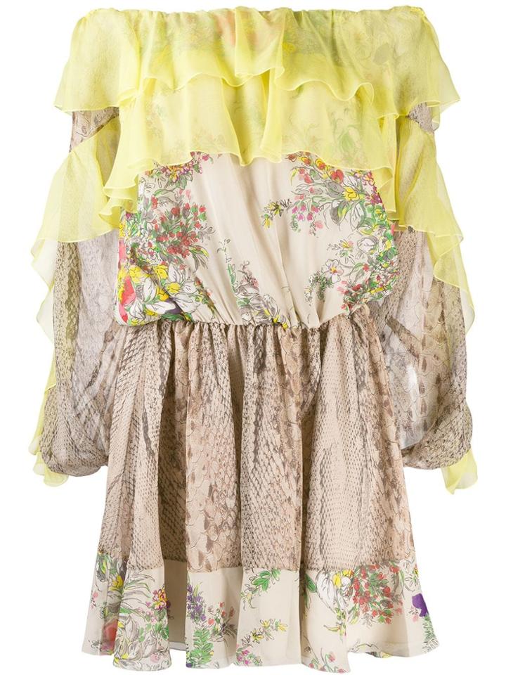 Blumarine Tiered Dress - Neutrals