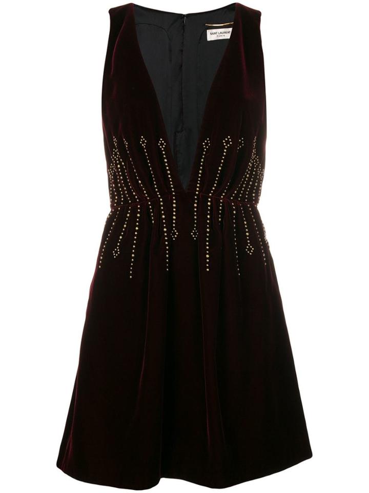 Saint Laurent Sleeveless Dress - Red