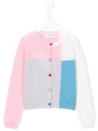 Simonetta Colour Block Cardigan, Girl's, Size: 6 Yrs, Pink/purple
