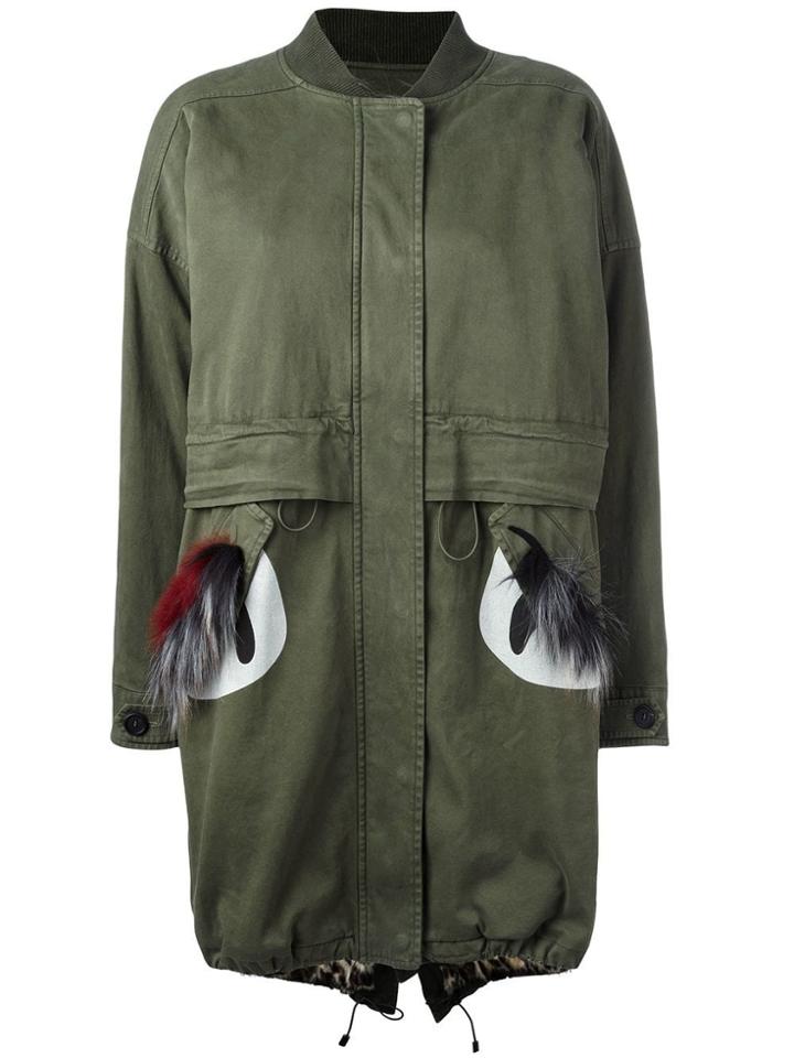 Bazar Deluxe Fur Pockets Parka - Green
