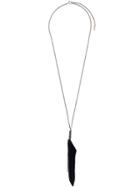 Ann Demeulemeester Feather Pendant Necklace - Black
