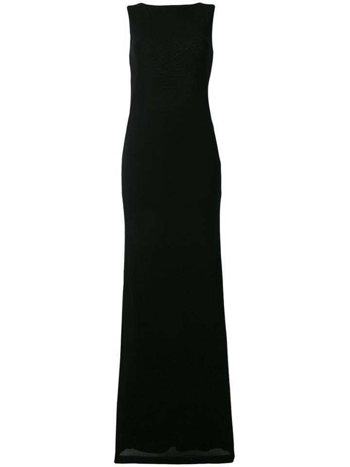 Alberta Ferretti Cut Out Back Maxi Dress - Black