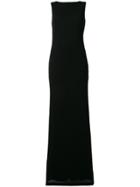 Alberta Ferretti Cut Out Back Maxi Dress - Black