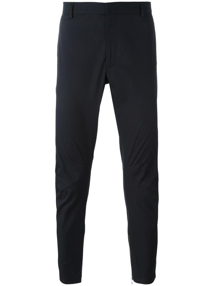 Lanvin Ankle Zip Trousers, Men's, Size: 46, Blue, Cotton
