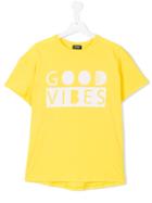 Diesel Kids Good Vibes T-shirt, Boy's, Size: 16 Yrs, Yellow/orange