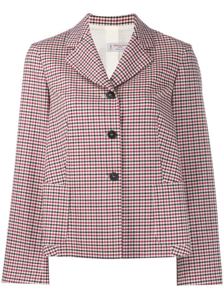 Alberto Biani Check Single-breasted Jacket - Red