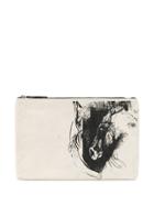 Ann Demeulemeester Horse Print Pouch - Neutrals