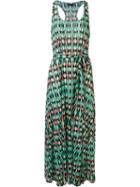 Lygia & Nanny Printed Maxi Dress, Women's, Green, Polyamide