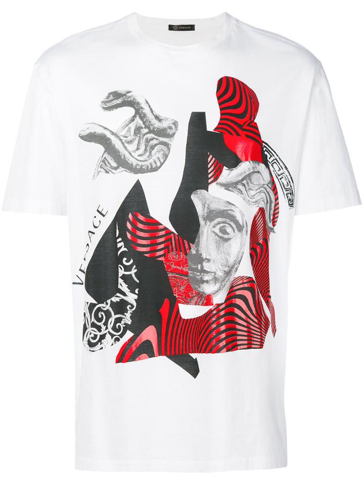 Versace - Optical Medusa Collage T-shirt - Men - Cotton - L, White, Cotton
