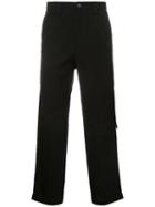 Maison Mihara Yasuhiro Side Stripe Cropped Trousers, Men's, Size: 44, Black, Wool