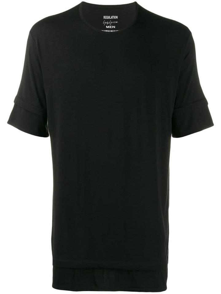 Yohji Yamamoto Double-layer Sleeve T-shirt - Black