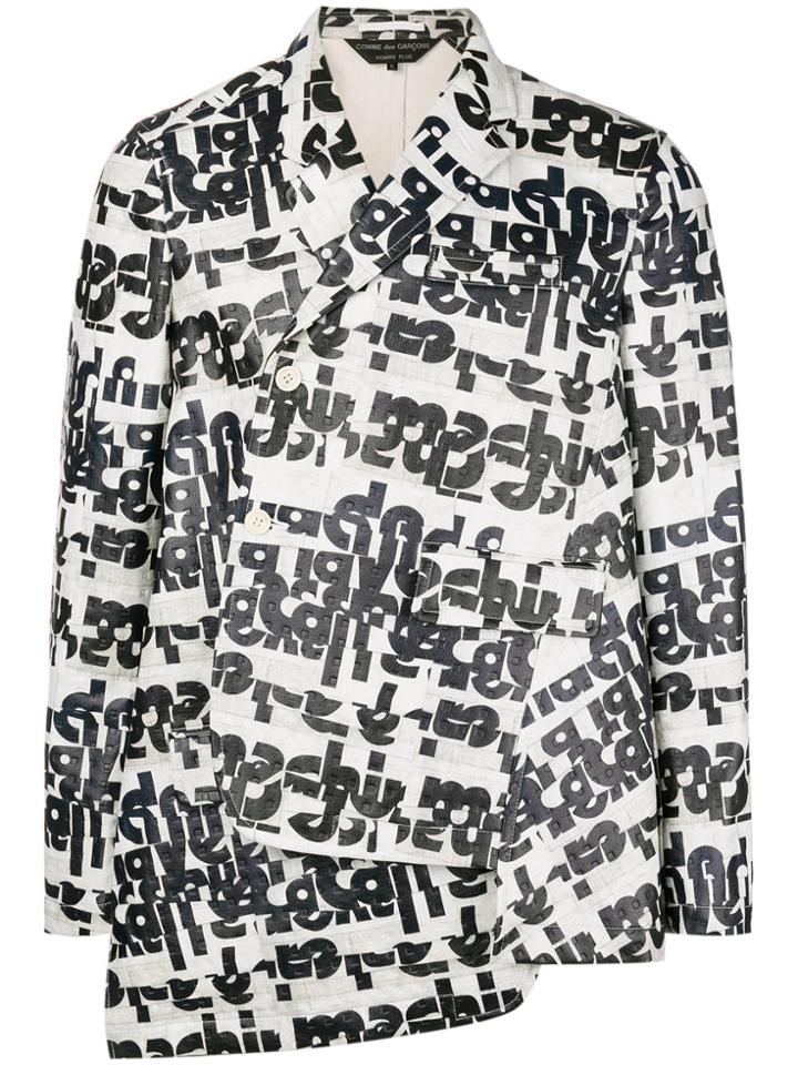 Comme Des Garçons Homme Plus Asymmetric Shirt Jacket - White