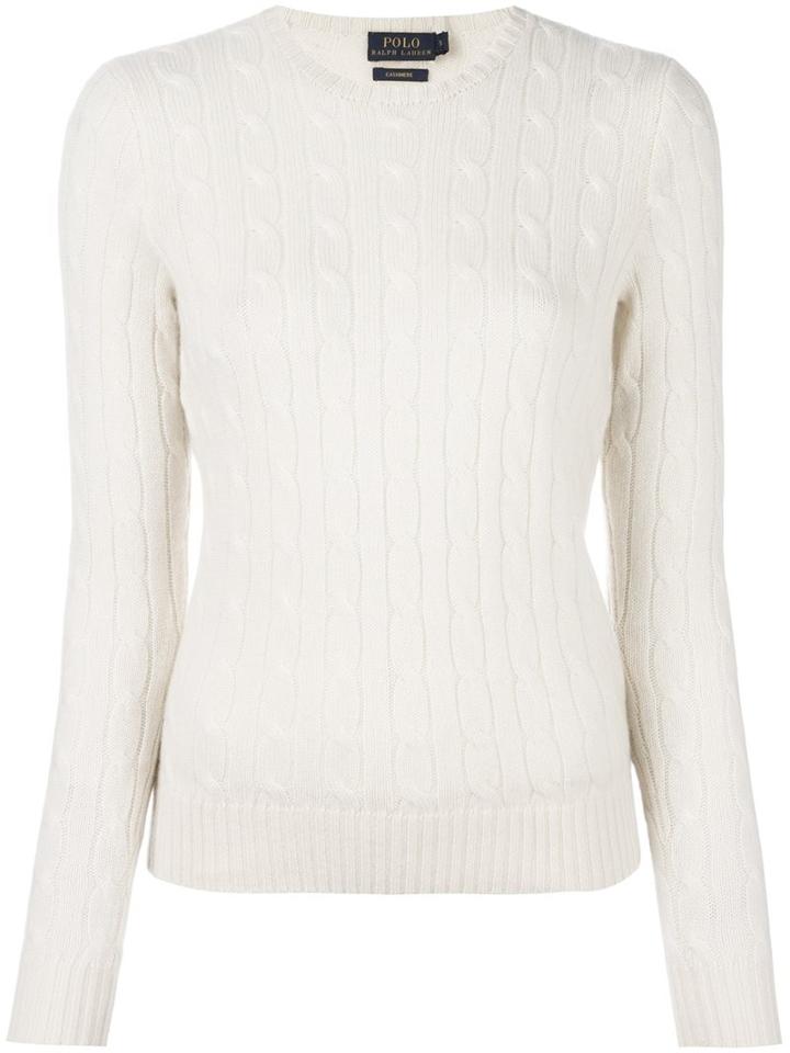 Polo Ralph Lauren Fine Knit Jumper, Women's, Size: Medium, Nude/neutrals, Cashmere