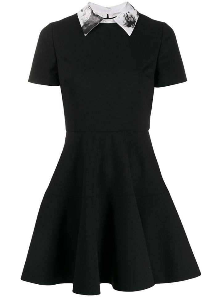 Valentino X Undercover Graphic Lovers Pleated Dress - Black