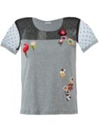 Red Valentino Floral Sequinned T-shirt