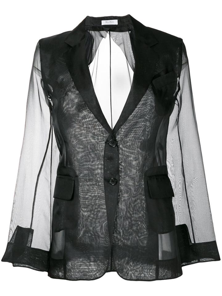 Max Mara Sheer Blazer - Black