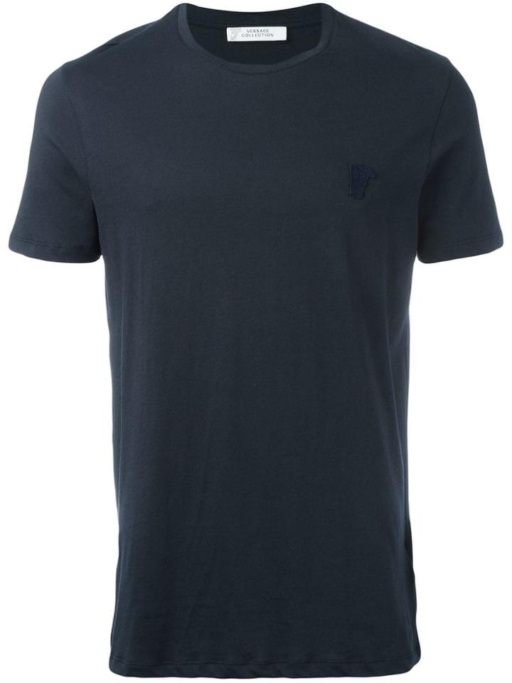 Versace Collection Plain T-shirt - Blue