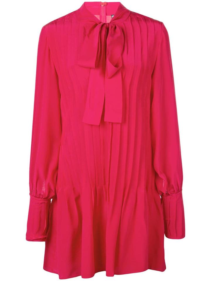 Alexis Pleated Short Dress - Red