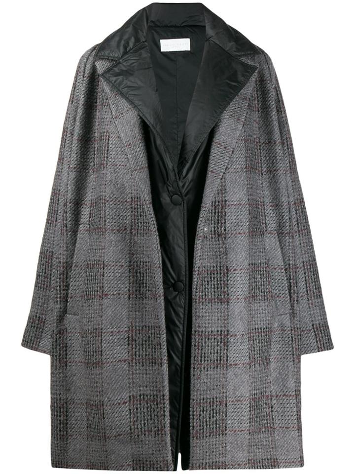 Fabiana Filippi Oversized Checked Coat - Grey