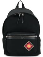 Saint Laurent City Patch Backpack - Black
