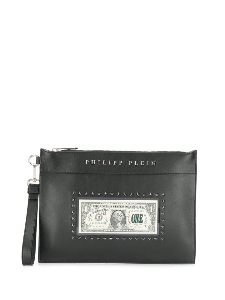 Philipp Plein Studded Clutch Bag - Black