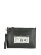 Philipp Plein Studded Clutch Bag - Black