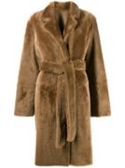 Yves Salomon Army Reversible Mid-length Coat - Brown