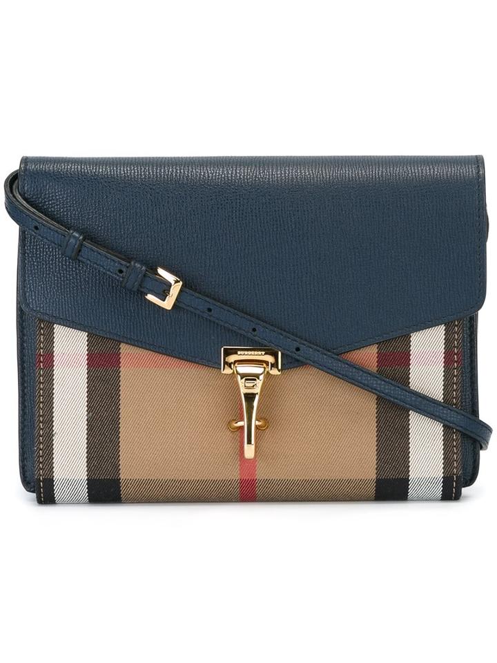 Burberry House Check Crossbody Bag, Women's, Blue