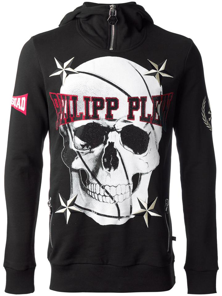 Philipp Plein - Skull Print Hoodie - Men - Cotton - S, Black, Cotton