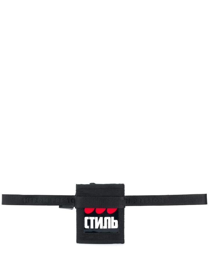 Heron Preston Logo Waist Wallet - Black