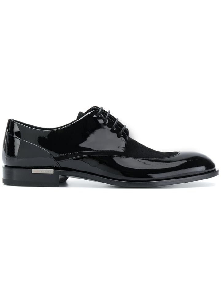 Versace Classic Varnished Derby Shoes - Black