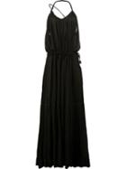 Ann Demeulemeester Pleated Maxi Dress, Women's, Size: 36, Black, Rayon