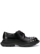 Alexander Mcqueen Crystal Toe Lace-up Shoes - Black