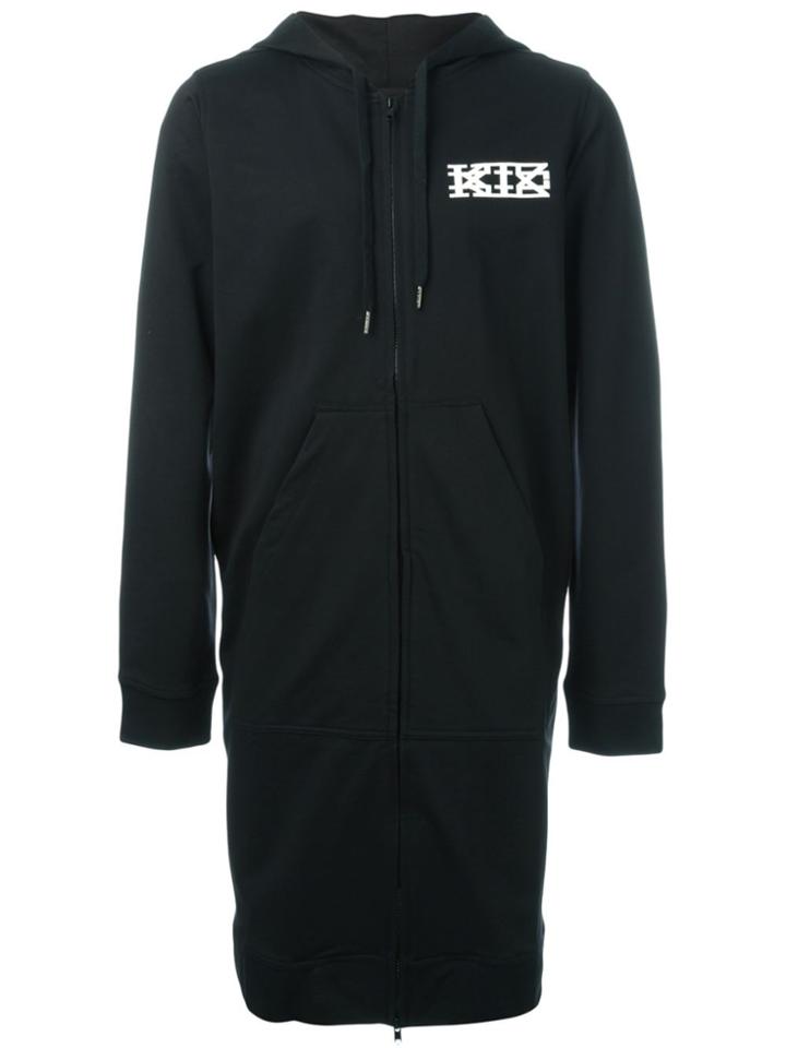 Ktz Long Zipped Hoodie - Black