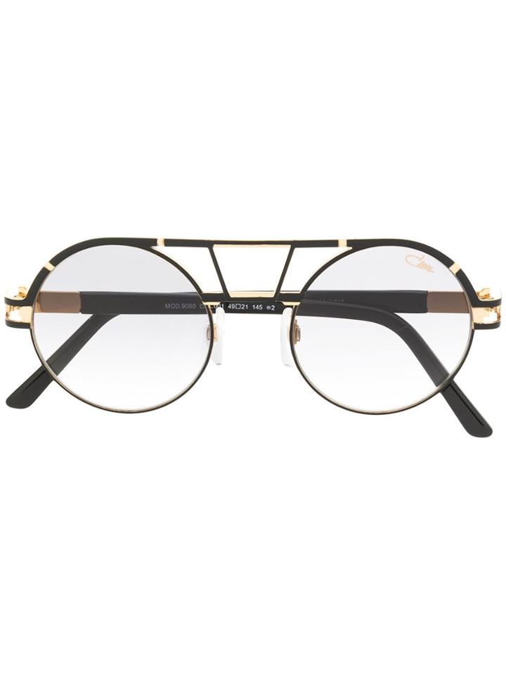 Cazal Round Aviator Sunglasses - Black
