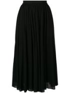 Jil Sander High Waisted Midi Skirt - Black