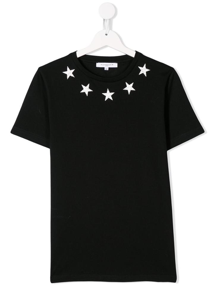 Givenchy Kids Star Neck T-shirt - Black