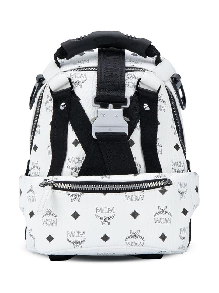 Mcm Visetos Jemison Backpack And Belt Bag - White