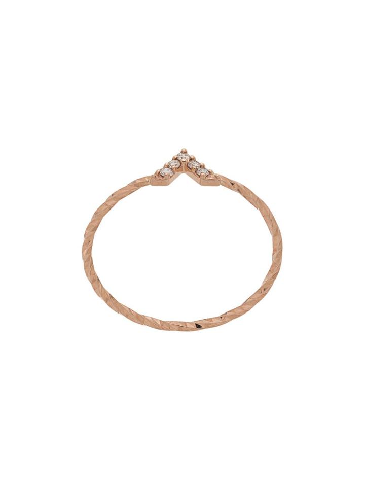 Maria Black 14kt Rose Gold Viva Diamond Ring